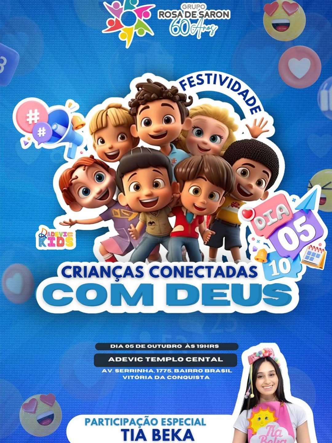 60 anos do grupo de crianças Rosa de Saron
